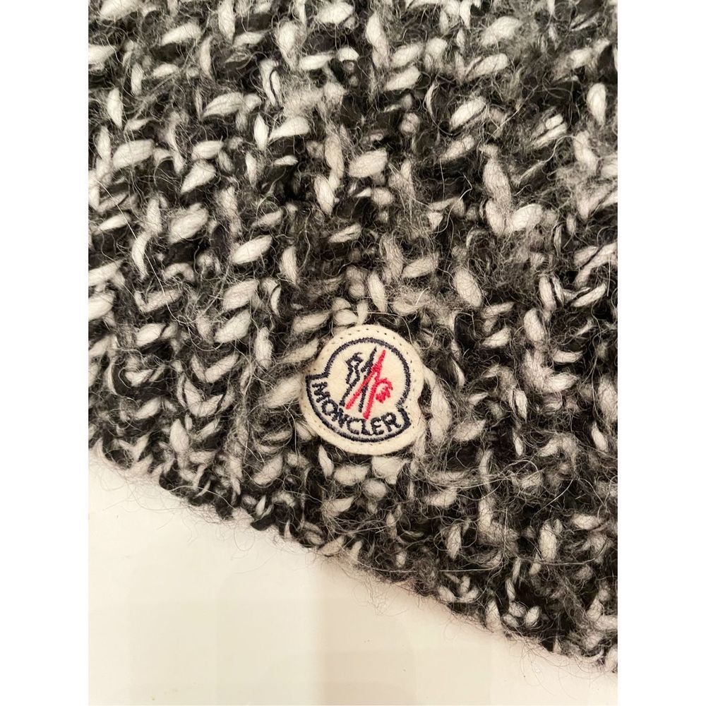 Moncler Chunky Black White Marled Scarf Italy - Picture 2 of 3